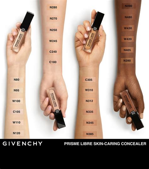 givenchy skin caring concealer swatches|who sells givenchy makeup.